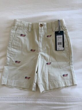 NWT Vineyard Vines Kids Breaker Shorts with American Whale Embroidery